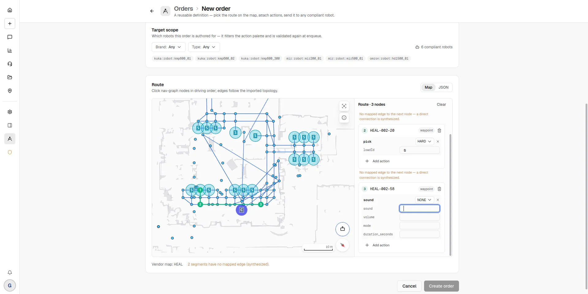 ROCO Traffic Control — Traffic · missions · orders · tasks